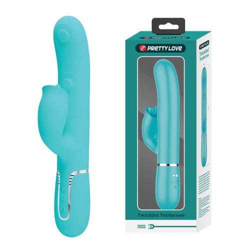 Pretty Love Gigi 3 in 1 Rabbit Vibrator - Aqua