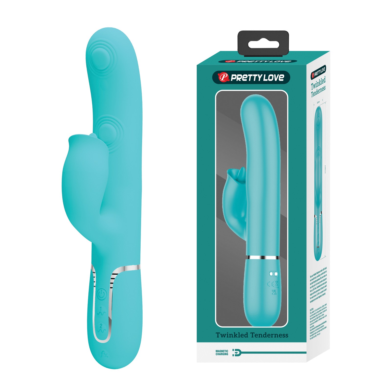 Pretty Love Gigi 3 in 1 Rabbit Vibrator - Aqua