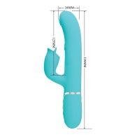 Pretty Love Gigi 3 in 1 Rabbit Vibrator - Aqua