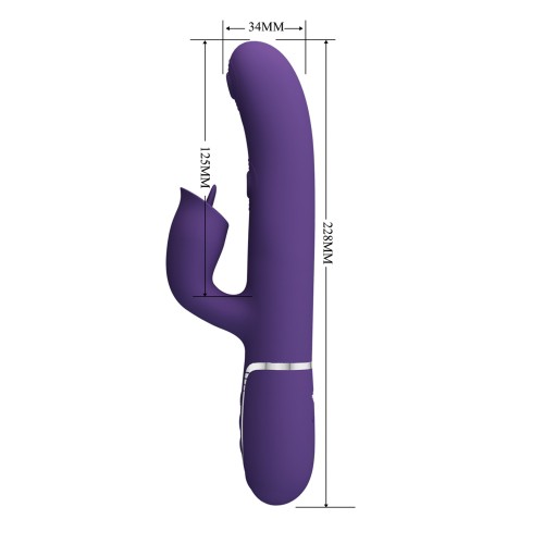 Pretty Love Gigi Vibrador Conejito 3 en 1 Morado