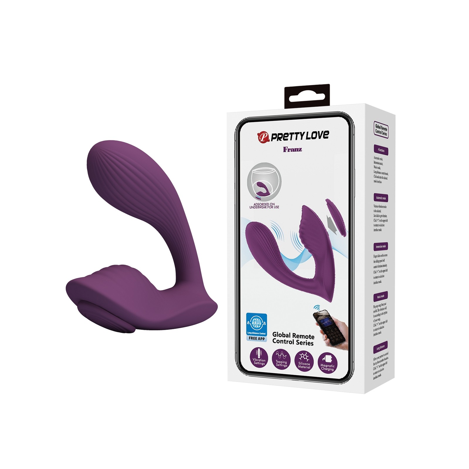 Pretty Love Franz Magnetic App-Controlled Panty Vibe