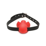 Master Series Gag Order Gag Ball de Silicona Extrema - Rojo/Negro