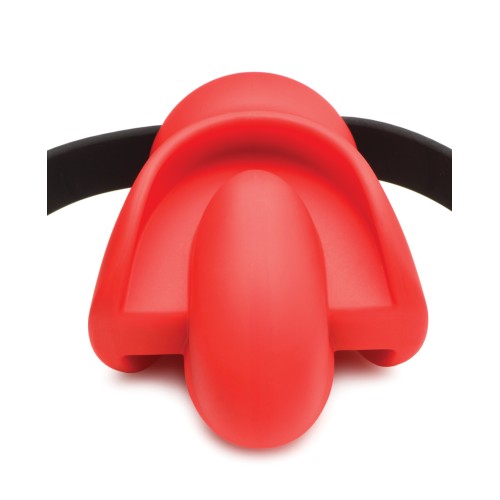 Master Series Gag Order Gag Ball de Silicona Extrema - Rojo/Negro