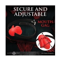 Master Series Gag Order Gag Ball de Silicona Extrema - Rojo/Negro