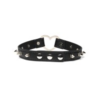 Collar con Picos de Corazón Master Series - Negro