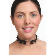 Collar con Picos de Corazón Master Series - Negro