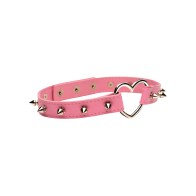 Collar de Corazón Espiked para Moda Audaz y Juego Kinky