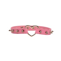 Spiked Heart Choker for Bold Fashion and Kinky Play