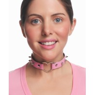 Collar de Corazón Espiked para Moda Audaz y Juego Kinky