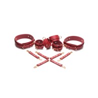 Restricciones Hog Tie Cautivas en Rojo para Juegos Aventureros