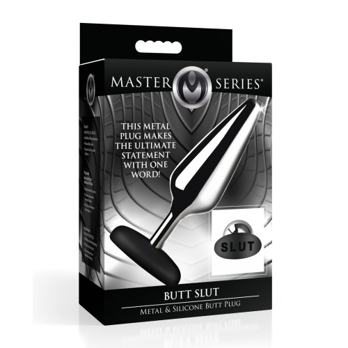 Master Series Butt Slut Butt Plug - Metal/Black