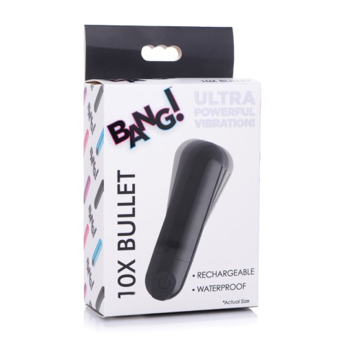 Bang! Balas Vibrantes Metálicas Recargables 10X - Negro