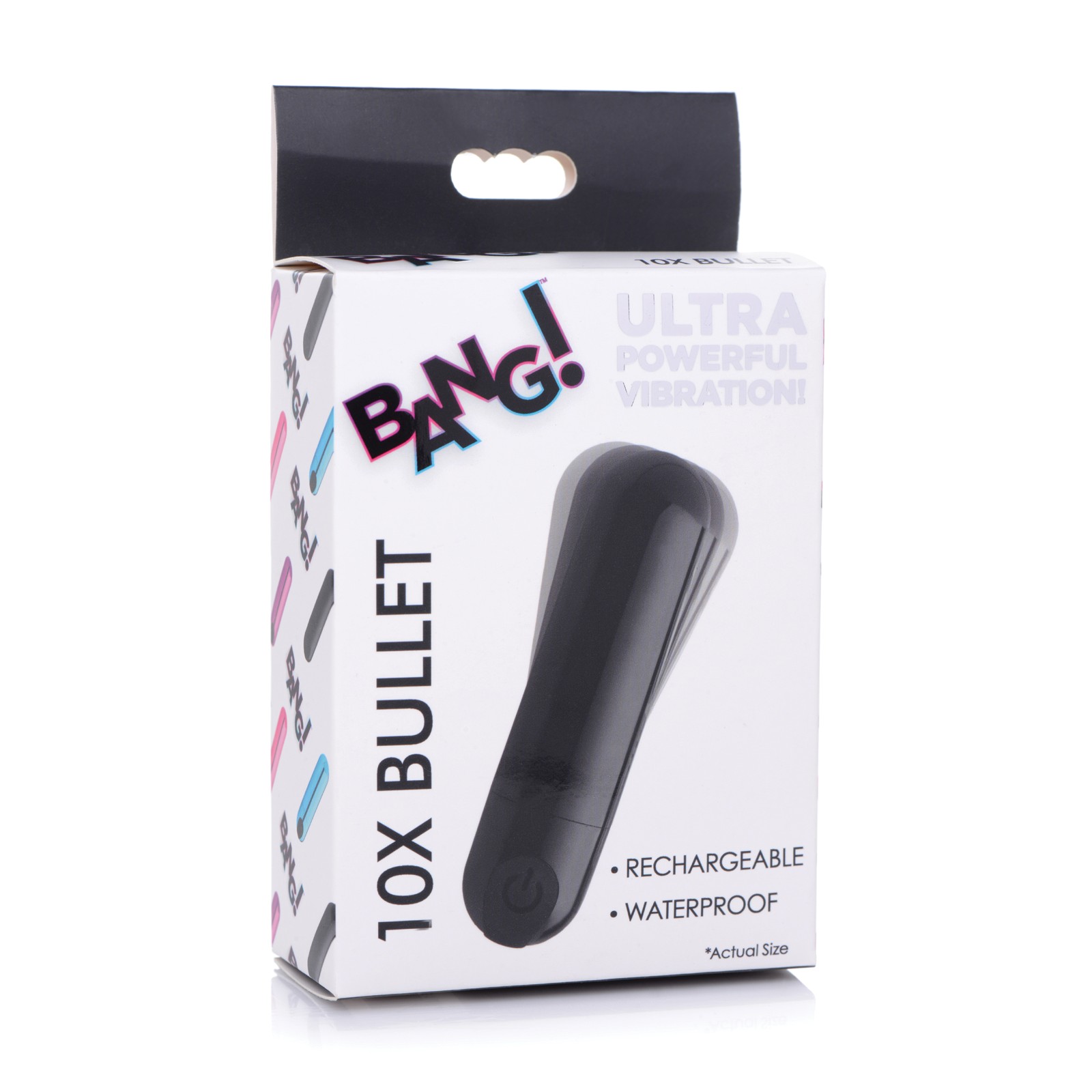 Bang! Balas Vibrantes Metálicas Recargables 10X - Negro