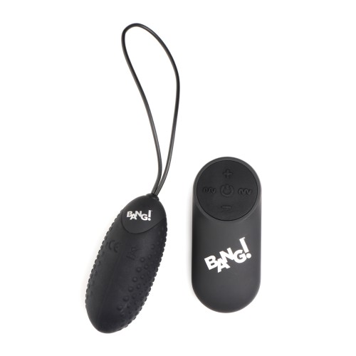 Bang 28X Nubbed Silicone Egg with Remote Control Black