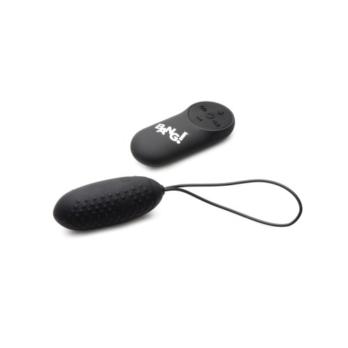 Bang 28X Nubbed Silicone Egg with Remote Control Black