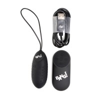 Bang 28X Nubbed Silicone Egg with Remote Control Black