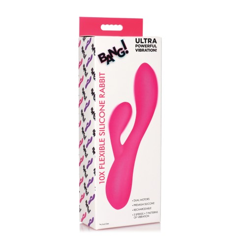 Bang! 10X Flexible Silicone Rabbit - Pink