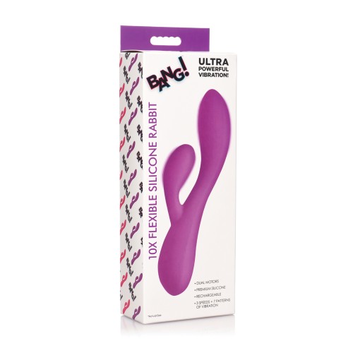 Bang! 10X Flexible Silicone Rabbit | Purple