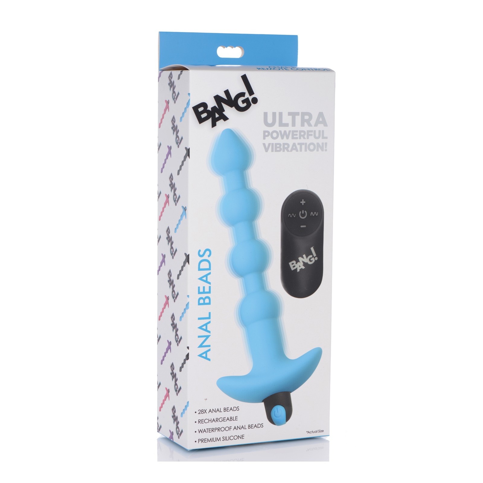 Bang! 28X Vibrating Silicone Anal Beads for Ultimate Pleasure