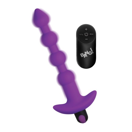 Bang 28X Vibrating Silicone Anal Beads Purple