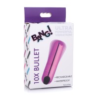 Bang 10X Rechargeable Vibrating Bullet Purple