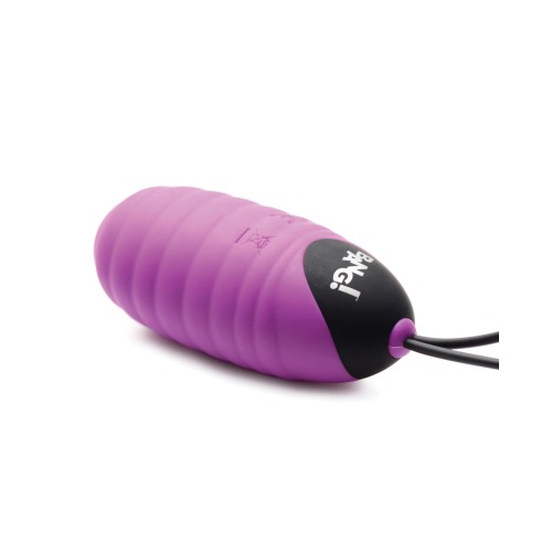 Bang! 28X Ribbed Silicone Egg with Remote Control - Purple