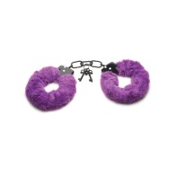 Master Series Furry Handcuffs Purple