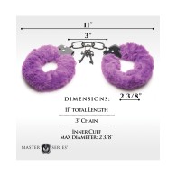 Master Series Furry Handcuffs Purple