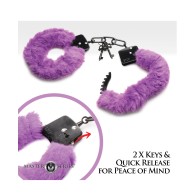 Master Series Furry Handcuffs Purple