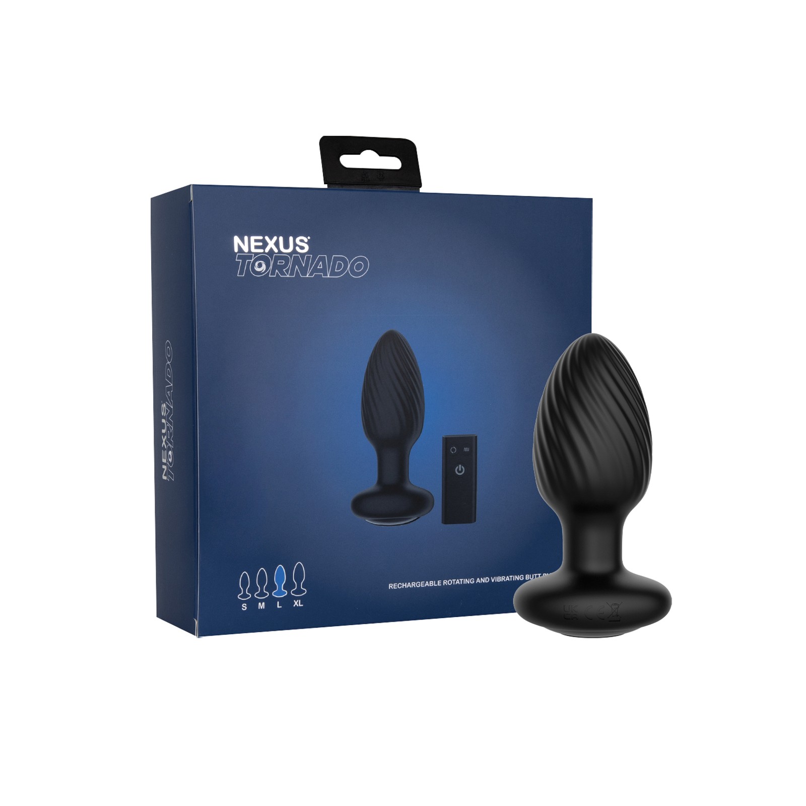 Plug Anal Rotatorio Nexus Tornado con Control Remoto para Placer Intenso