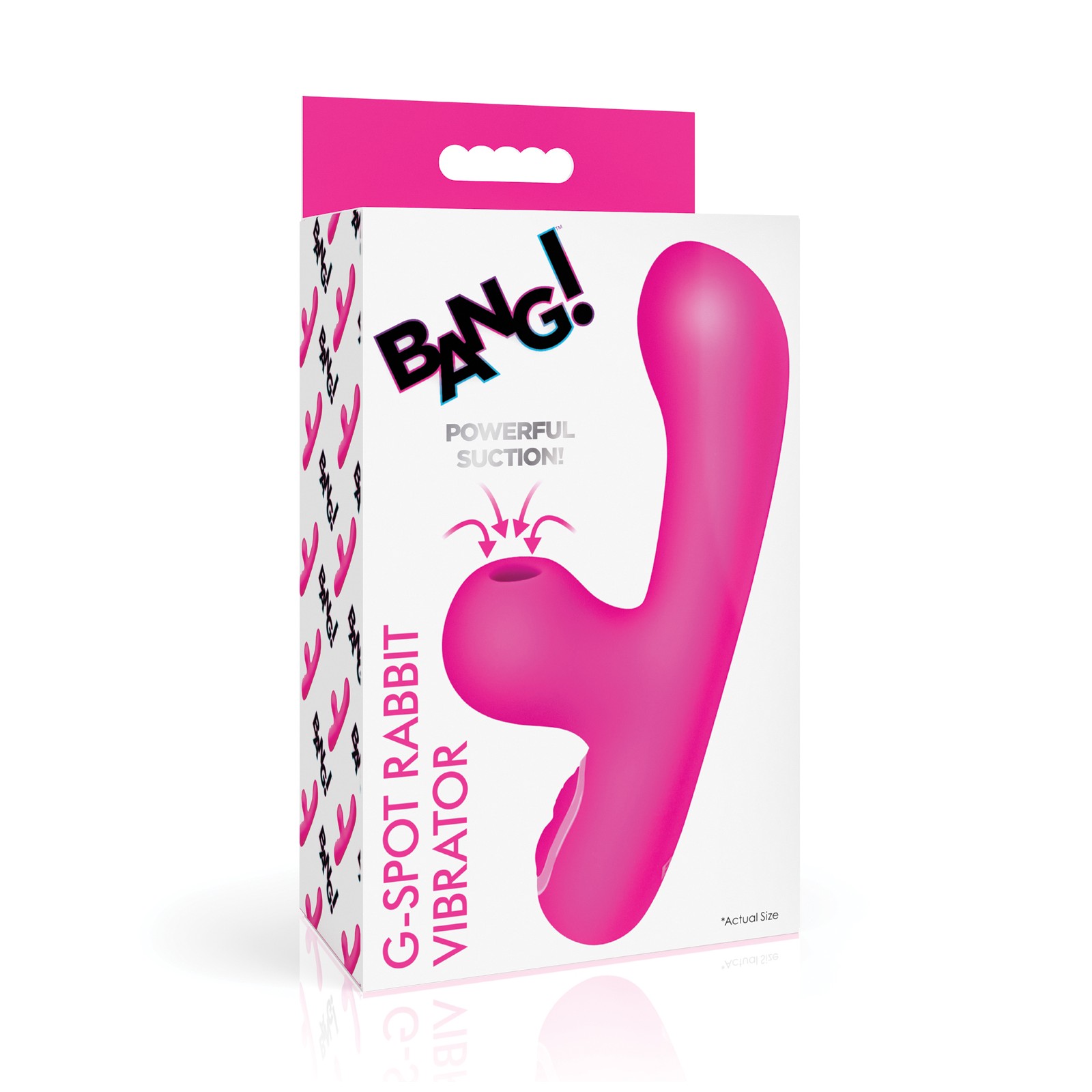 Bang 10X G-Spot Rabbit Vibrator Suction Pink