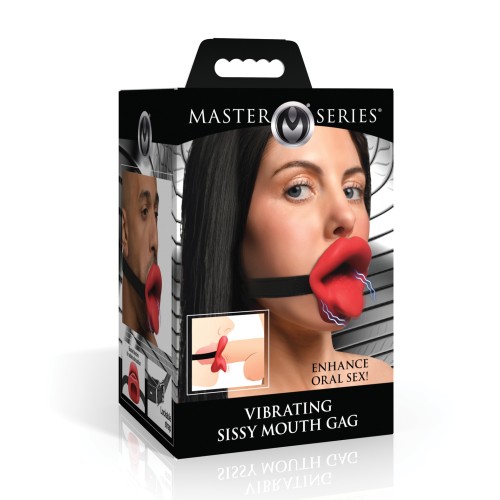 Master Series Vibrating Sissy Mouth Gag Red