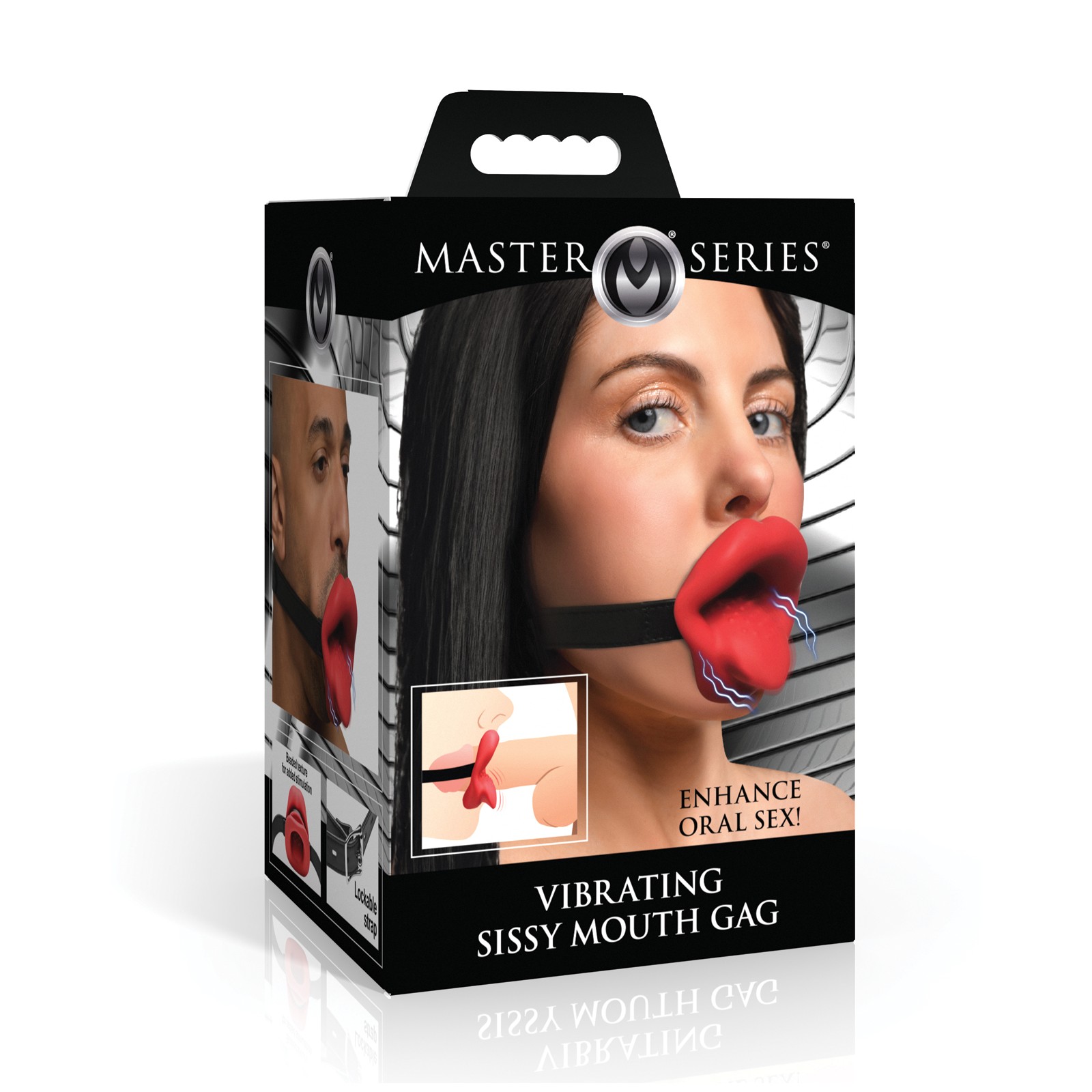 Master Series Vibrating Sissy Mouth Gag Red