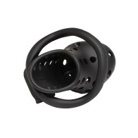 Master Series Lock Down Chastity Cage - Black