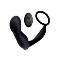 Plug Anal Contorneado Ass-station con Control Remoto - Negro