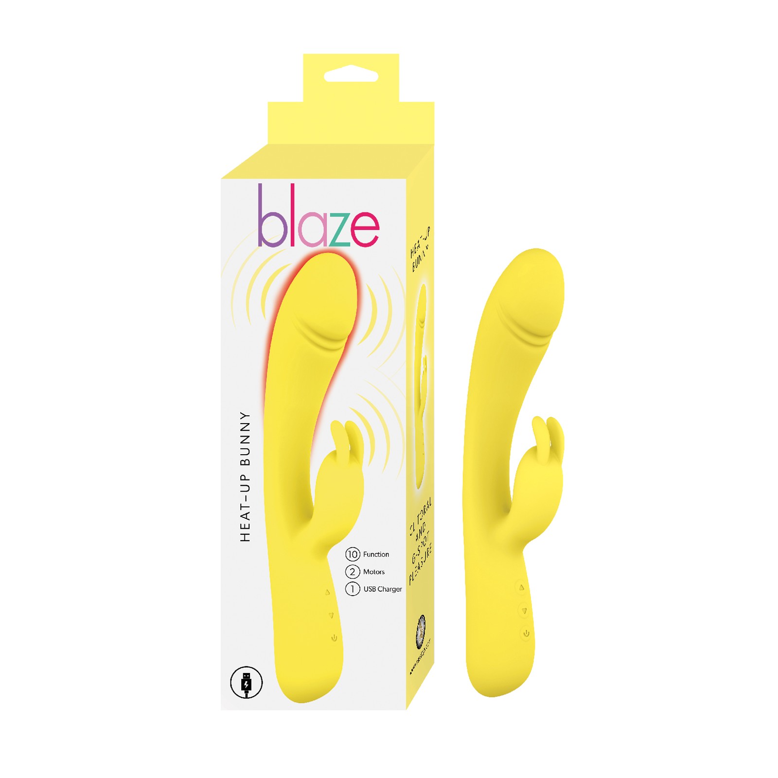 Blaze Heat Up Bunny Vibrator Yellow