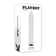 Playboy Pleasure In the Twist Glass Vibrator - White