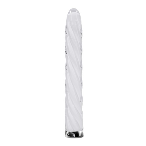 Playboy Pleasure In the Twist Glass Vibrator - White