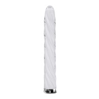 Playboy Pleasure In the Twist Glass Vibrator - White