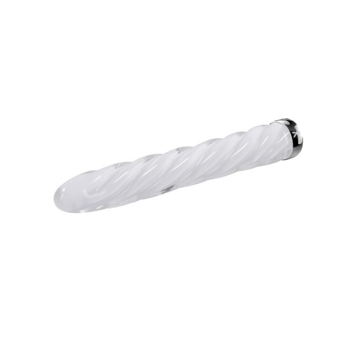 Playboy Pleasure In the Twist Glass Vibrator - White