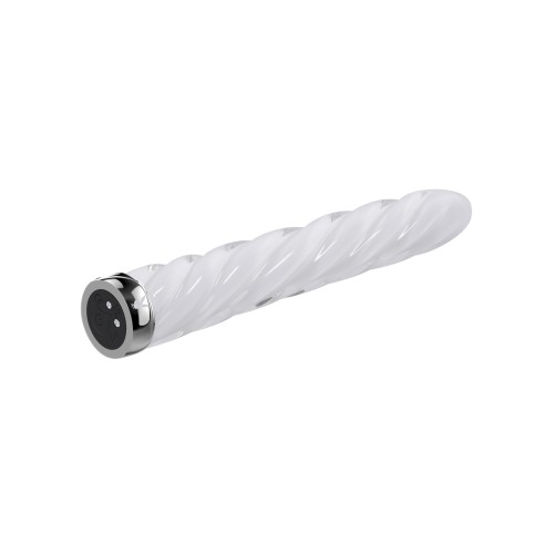 Vibrador de Cristal Playboy In the Twist - Blanco