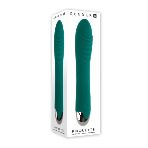 Vibrador Giratorio Gender X Pirouette Verde Teal