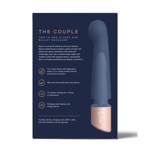 Vibrador para Pareja Deia Dos-en-Uno Marino