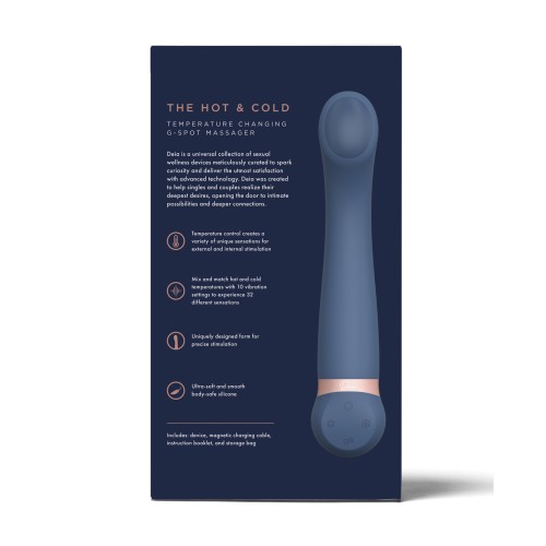 Deia Hot Cold Vibrator Navy for Temperature Play