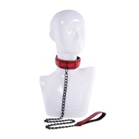 Ex's & Oh's Collar & Leash Set - Red/Black