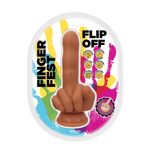 Dildo Finger Fest Flip Off - Tan