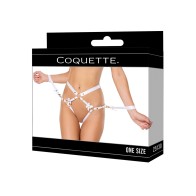 Satin Ribbon Elastic Harness and Cuffs Set