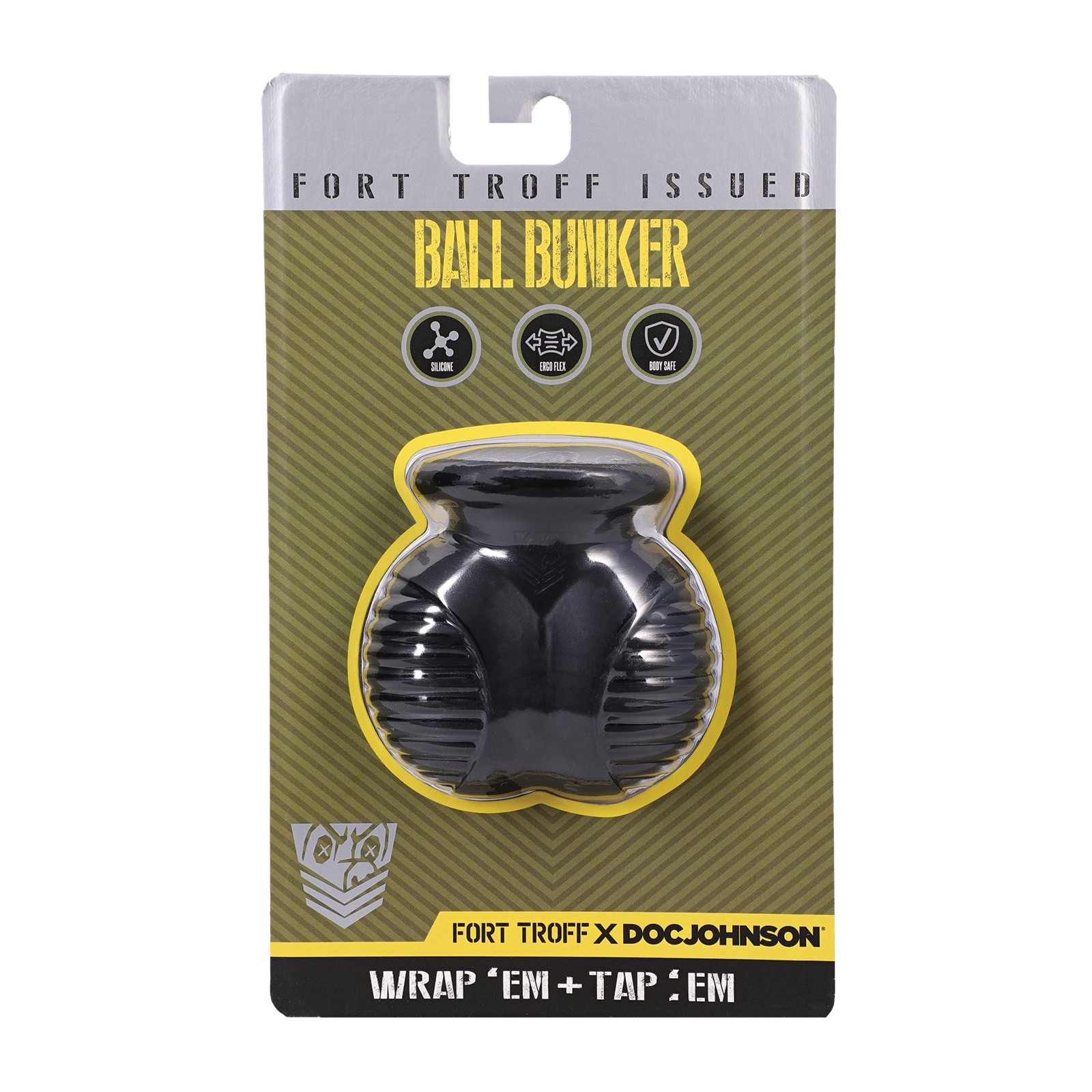 Ball Bunker Estirador de Silicona para Testículos Fort Troff Negro