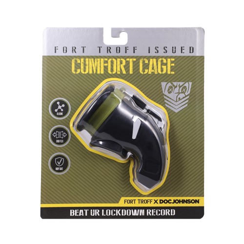 Cárcel de Chastidad Fort Troff CUMfort Cage - Negra