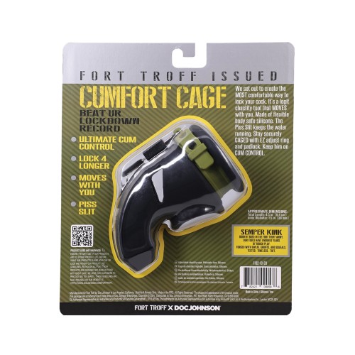 Cárcel de Chastidad Fort Troff CUMfort Cage - Negra